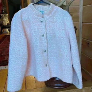 Coldwater Creek women’s size large pink detailed blazer.